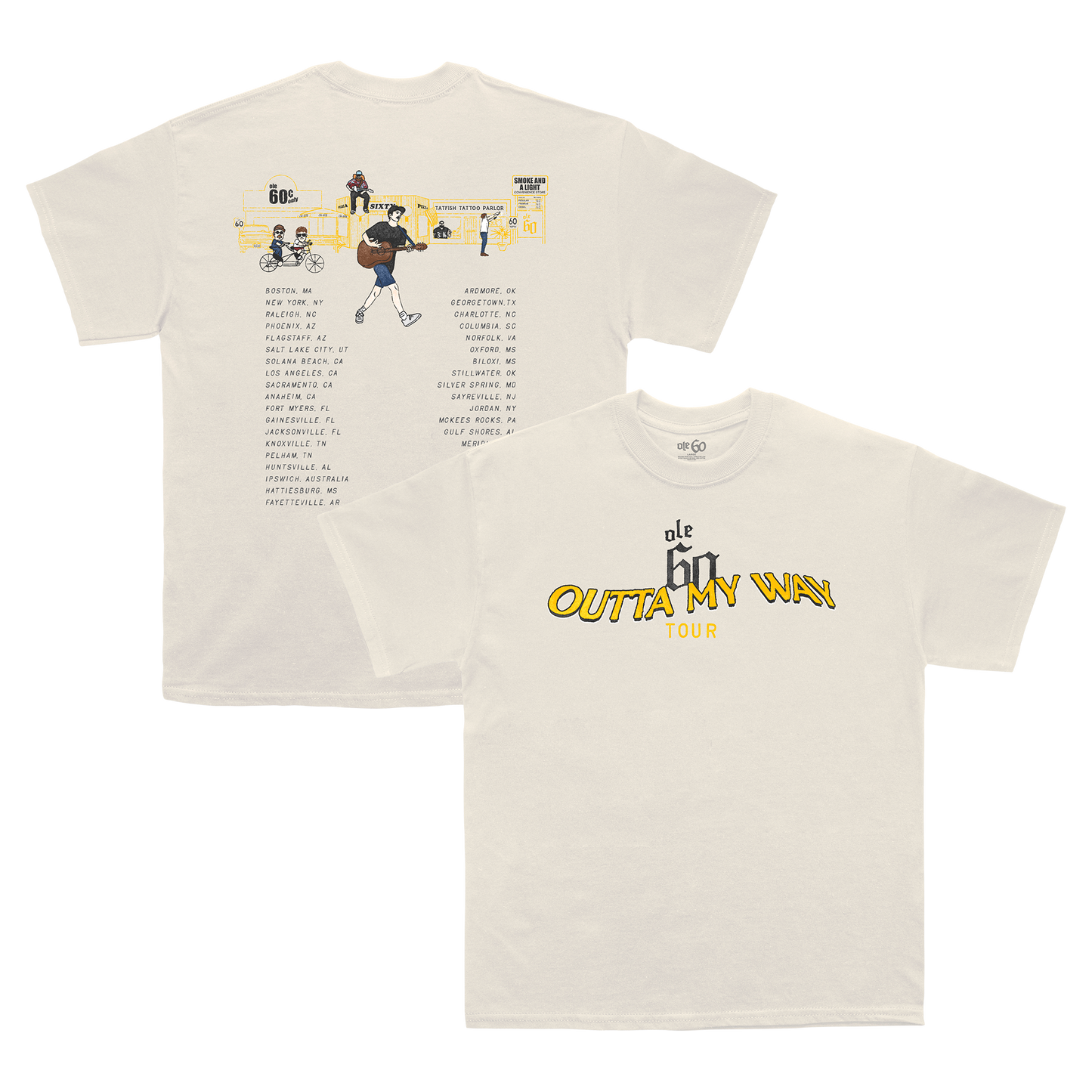 Outta My Way Tour 2025 Ivory Tee